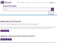 Tablet Screenshot of ckclinical.co.uk